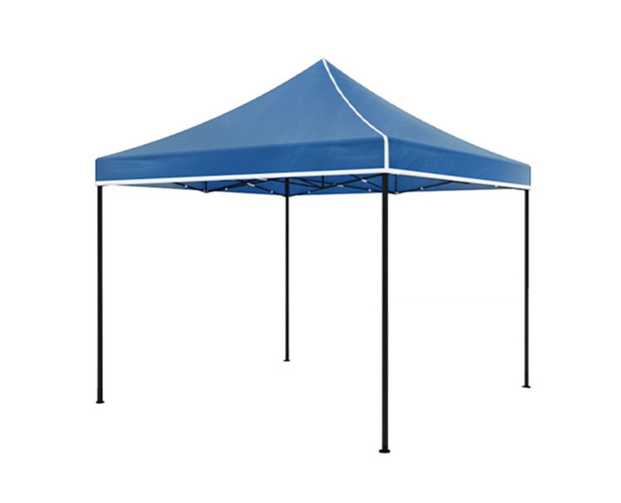 Tonnelle de jardin Easy Up pliable luxe 3x3m bleu sans parois latérales