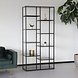 Lizzely Garden & Living Etagère de rangement et à livres, bibliothèque murale industriel Gina acier noir 90x185cm Lizzely Garden & Living Etagère de rangement et à livres, bibliothèque murale industriel Gina acier noir 90x185cm