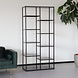 Lizzely Garden & Living Etagère de rangement et à livres, bibliothèque murale industriel Gina acier noir 90x185cm Lizzely Garden & Living Etagère de rangement et à livres, bibliothèque murale industriel Gina acier noir 90x185cm
