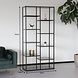 Lizzely Garden & Living Etagère de rangement et à livres, bibliothèque murale industriel Gina acier noir 90x185cm Lizzely Garden & Living Etagère de rangement et à livres, bibliothèque murale industriel Gina acier noir 90x185cm