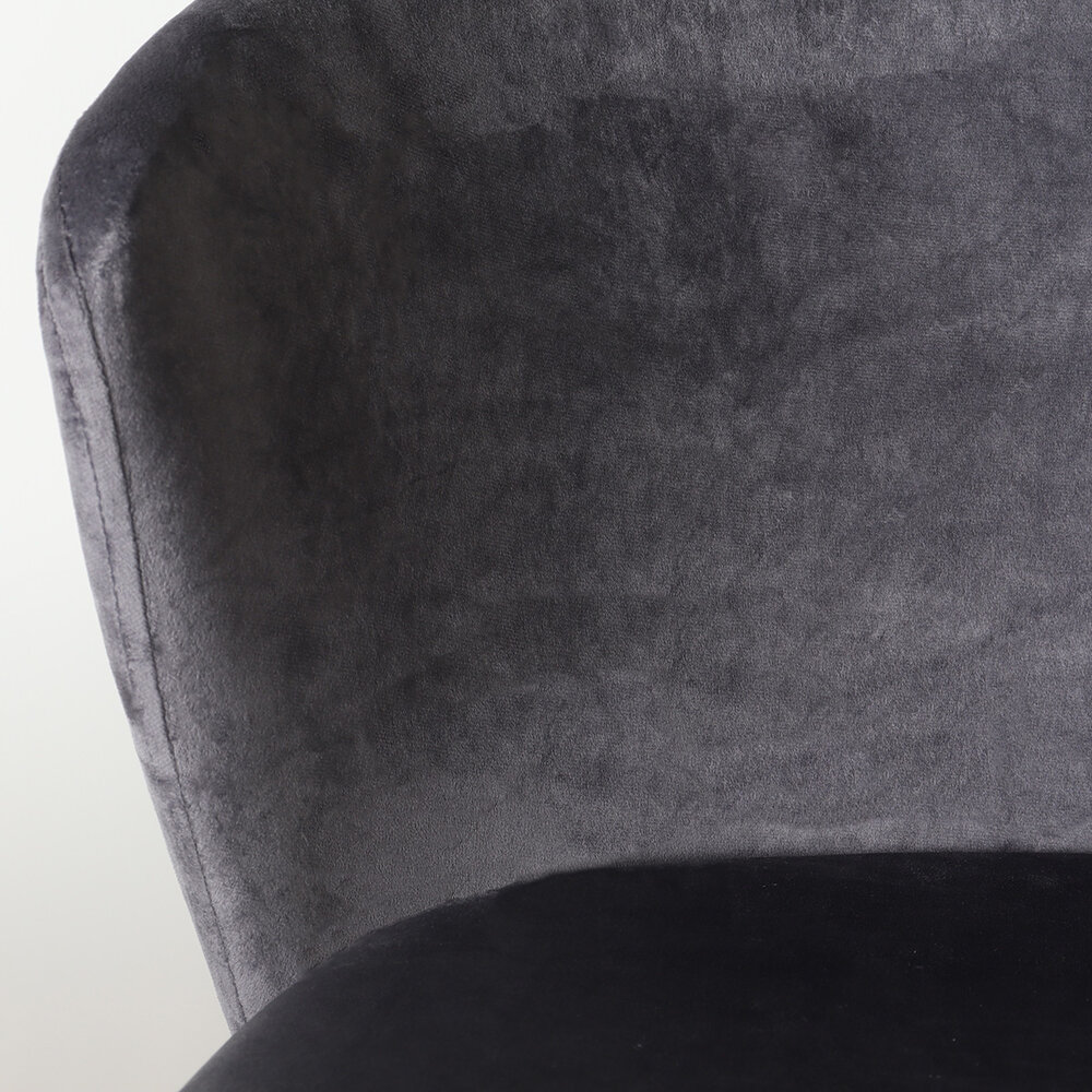 Chaise de salle à manger Felix gris velours Chaise de salle à manger Felix gris velours