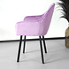 Lizzely Garden & Living Chaise de salle à manger Yurgan velours violet avec accoudoirs Lizzely Garden & Living Chaise de salle à manger Yurgan velours violet avec accoudoirs