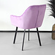 Lizzely Garden & Living Chaise de salle à manger Yurgan velours violet avec accoudoirs Lizzely Garden & Living Chaise de salle à manger Yurgan velours violet avec accoudoirs