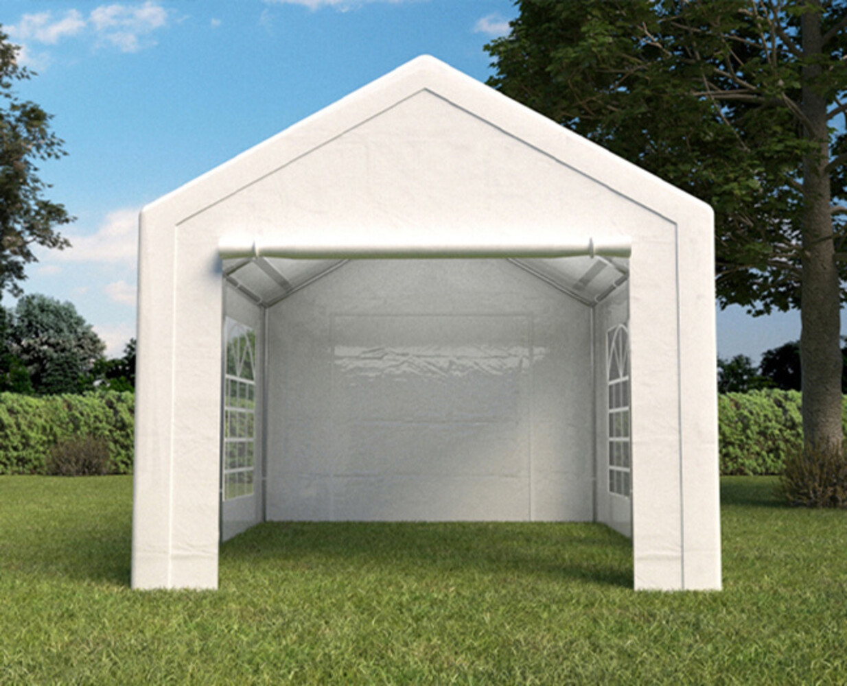 Tente de réception 3x4m premium 240g/m² PE poteaux acier galvanisés tonnelle de jardin