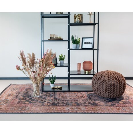 Lizzely Garden & Living Tapis vintage 70x140cm rouge bleu oriental avec motifs Lizzely Garden & Living Tapis vintage 70x140cm rouge bleu oriental avec motifs