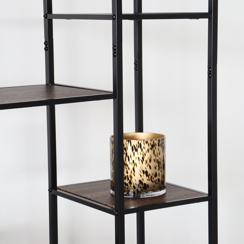 Etagère de rangement et à livres, bibliothèque murale industriel Maudy MDF 70x185cm