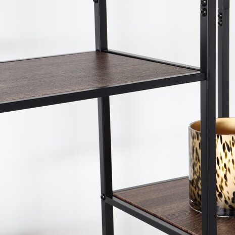 Lizzely Garden & Living Etagère de rangement et à livres, bibliothèque murale industriel Maudy MDF 70x185cm