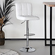Lizzely Garden & Living Tabouret de bar Anel simili cuir blanc Lizzely Garden & Living Tabouret de bar Anel simili cuir blanc