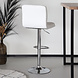 Lizzely Garden & Living Tabouret de bar Anel simili cuir blanc Lizzely Garden & Living Tabouret de bar Anel simili cuir blanc
