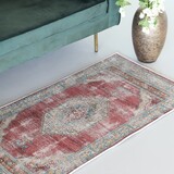 Lizzely Garden & Living Tapis vintage 70x140cm rouge oriental avec motifs