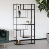 Lizzely Garden & Living Etagère de rangement bibliothèque murale Kirja MDF 84x168cm Lizzely Garden & Living Etagère de rangement bibliothèque murale Kirja MDF 84x168cm