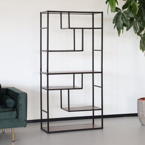 Lizzely Garden & Living Etagère de rangement bibliothèque murale Kirja MDF 84x168cm