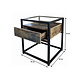 Lizzely Garden & Living Table de chevet Luke 43x43x54cm bois foncé Lizzely Garden & Living Table de chevet Luke 43x43x54cm bois foncé