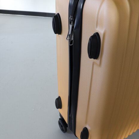 Lizzely Garden & Living Valise 55cm bagage à main or 4 roulettes avec fermeture à code