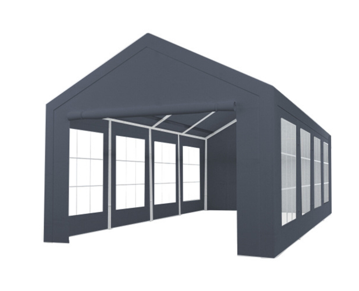 Tente de réception 4x8m semi prof 180 gr/m² PE gris