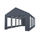 Lizzely Garden & Living Tente de réception 4x8m semi prof 180 gr/m² PE gris Lizzely Garden & Living Tente de réception 4x8m semi prof 180 gr/m² PE gris