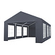 Lizzely Garden & Living Tente de réception 4x6m semi prof 180 gr/m² PE gris Lizzely Garden & Living Tente de réception 4x6m semi prof 180 gr/m² PE gris