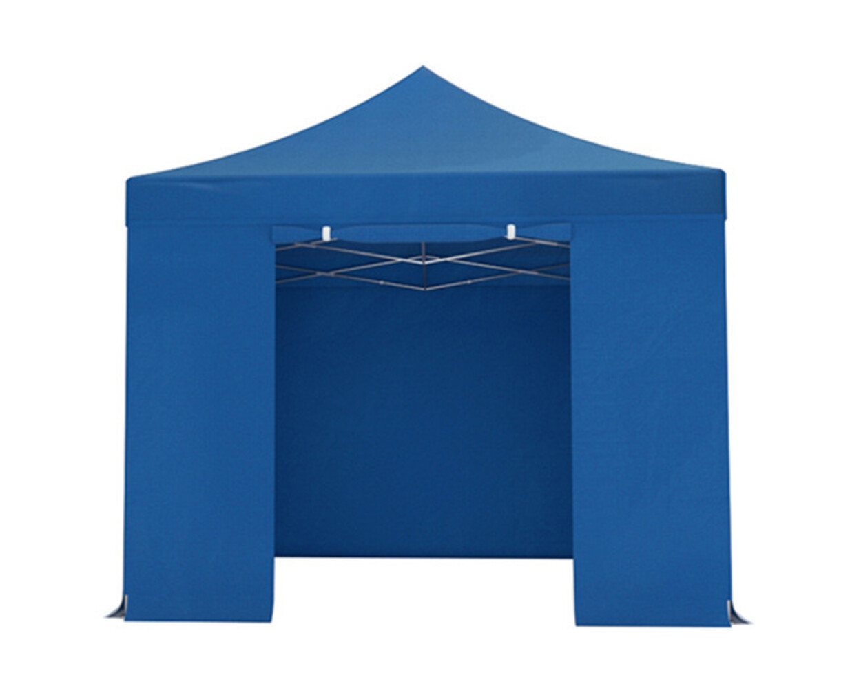 Tonnelle de jardin Easy Up pliable semi prof 3x3m bleu (tubes en aluminium 30mm)