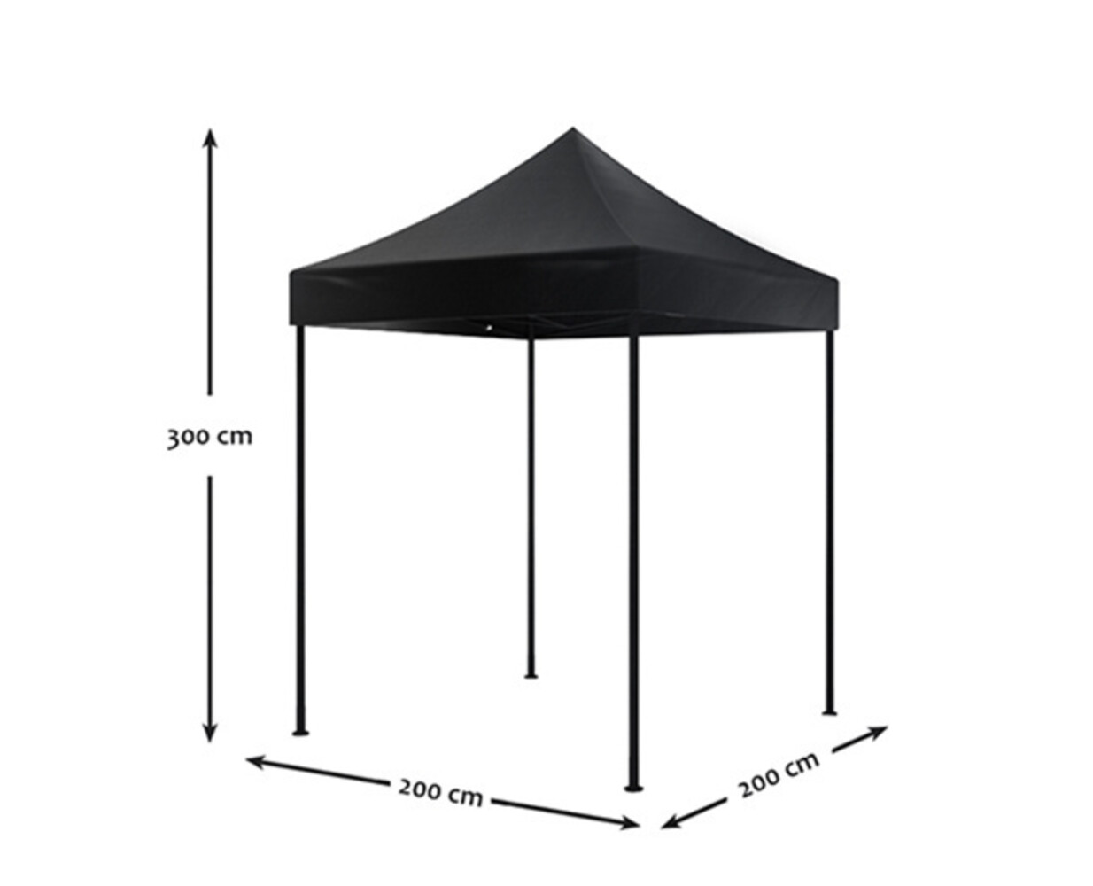 Tonnelle de jardin Easy Up pliable luxe 2x2m noir Tonnelle de jardin Easy Up pliable luxe 2x2m noir