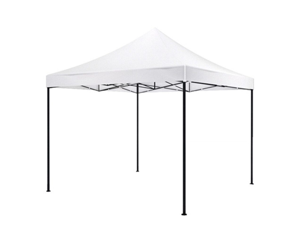 Tonnelle de jardin Easy Up pliable luxe 3x3m blanc sans parois latérales