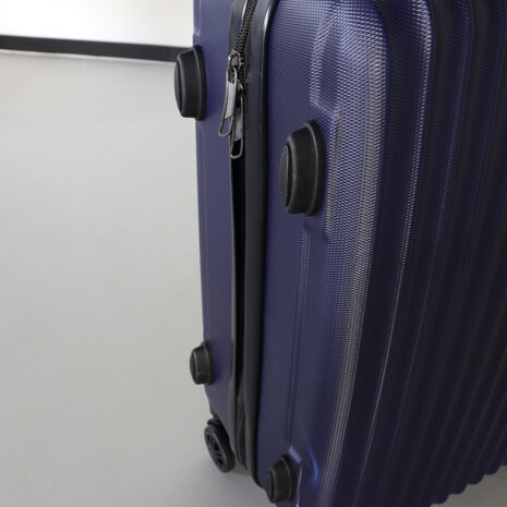 Lizzely Garden & Living Valise 55cm bagage à main bleu foncé 4 roulettes avec fermeture à code