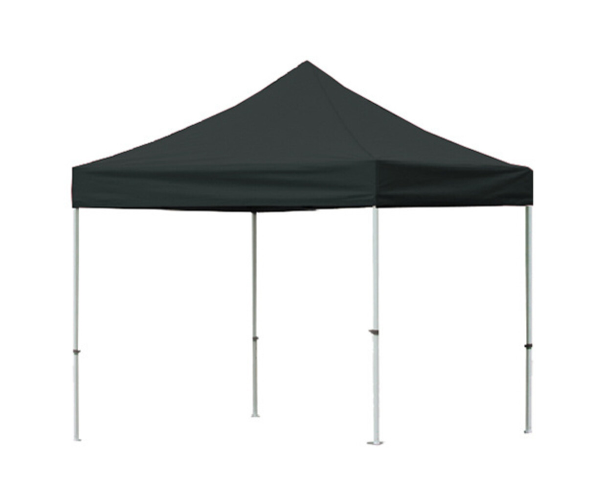 Tonnelle de jardin Easy Up pliable semi prof 3x3m noir (tubes en aluminium 30mm) sans parois latérales
