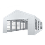 Lizzely Garden & Living Tente de réception 5x10m semi professionnelle 180 gr/m² PE blanc tonnelle de jardin