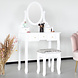 Lizzely Garden & Living Coiffeuse Mara avec tabouret et miroir table de maquillage Lizzely Garden & Living Coiffeuse Mara avec tabouret et miroir table de maquillage