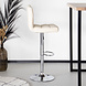 Lizzely Garden & Living Tabouret de bar Anel simili cuir beige Lizzely Garden & Living Tabouret de bar Anel simili cuir beige