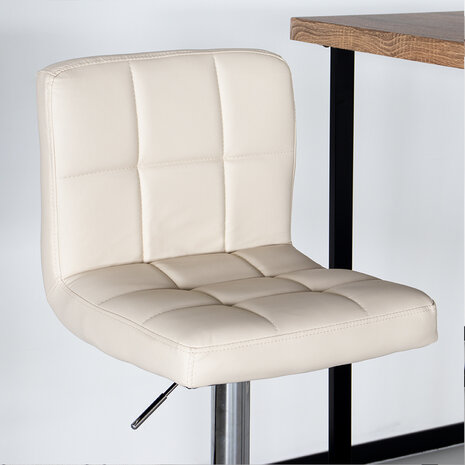 Lizzely Garden & Living Tabouret de bar Anel simili cuir beige Lizzely Garden & Living Tabouret de bar Anel simili cuir beige