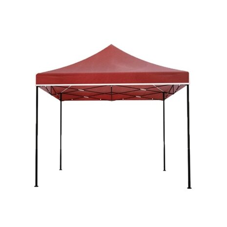 Lizzely Garden & Living Tonnelle de jardin Easy Up pliable luxe 3x3m rouge sans parois latérales