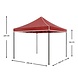 Lizzely Garden & Living Tonnelle de jardin Easy Up pliable luxe 3x3m rouge sans parois latérales Lizzely Garden & Living Tonnelle de jardin Easy Up pliable luxe 3x3m rouge sans parois latérales