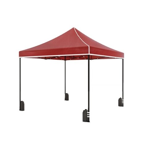 Lizzely Garden & Living Tonnelle de jardin Easy Up pliable luxe 3x3m rouge sans parois latérales