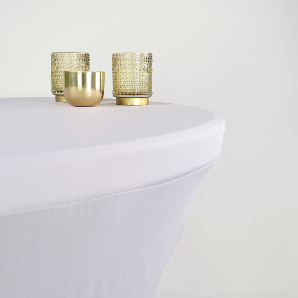 Housse pour table haute mange debout 80cm gris