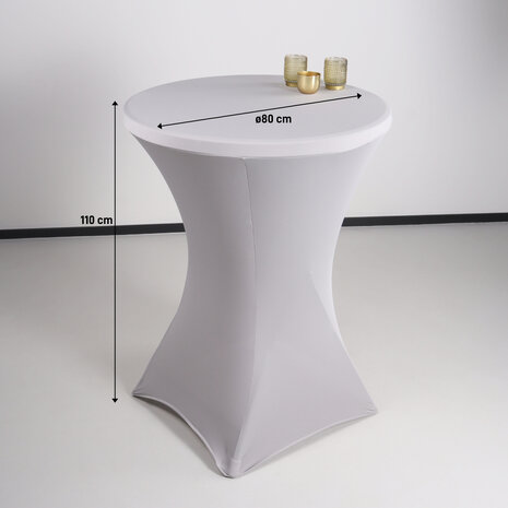 Lizzely Garden & Living Housse pour table haute mange debout 80cm gris