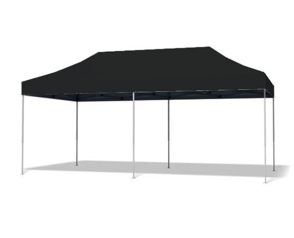 Tonnelle de jardin Easy Up pliable semi prof 3x6m noir (tubes en aluminium 30mm) sans parois latérales Tonnelle de jardin Easy Up pliable semi prof 3x6m noir (tubes en aluminium 30mm) sans parois latérales