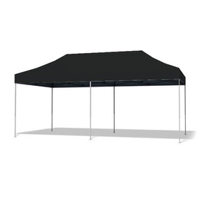 Lizzely Garden & Living Tonnelle de jardin Easy Up pliable semi prof 3x6m noir (tubes en aluminium 30mm) sans parois latérales Lizzely Garden & Living Tonnelle de jardin Easy Up pliable semi prof 3x6m noir (tubes en aluminium 30mm) sans parois latérales
