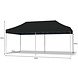 Lizzely Garden & Living Tonnelle de jardin Easy Up pliable semi prof 3x6m noir (tubes en aluminium 30mm) sans parois latérales Lizzely Garden & Living Tonnelle de jardin Easy Up pliable semi prof 3x6m noir (tubes en aluminium 30mm) sans parois latérales