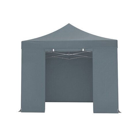Lizzely Garden & Living Tonnelle de jardin Easy Up pliable semi prof 3x3m gris (tubes en aluminium 40mm)