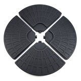 Lizzely Garden & Living Base de Parasol 4 Pièces noir pieds de parasol