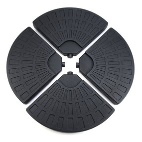 Lizzely Garden & Living Base de Parasol 4 Pièces noir pieds de parasol