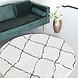 Lizzely Garden & Living Tapis rond pashmina 160cm blanc noir Lizzely Garden & Living Tapis rond pashmina 160cm blanc noir