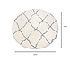 Lizzely Garden & Living Tapis rond pashmina 160cm blanc noir Lizzely Garden & Living Tapis rond pashmina 160cm blanc noir