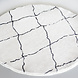 Lizzely Garden & Living Tapis rond pashmina 160cm blanc noir Lizzely Garden & Living Tapis rond pashmina 160cm blanc noir