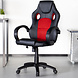 Lizzely Garden & Living Fauteuil de jeu et de bureau Velda rouge et noir Lizzely Garden & Living Fauteuil de jeu et de bureau Velda rouge et noir
