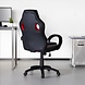 Lizzely Garden & Living Fauteuil de jeu et de bureau Velda rouge et noir Lizzely Garden & Living Fauteuil de jeu et de bureau Velda rouge et noir
