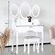 Lizzely Garden & Living Coiffeuse Bella avec tabouret et miroir table de maquillage Lizzely Garden & Living Coiffeuse Bella avec tabouret et miroir table de maquillage