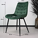 Lizzely Garden & Living Chaise de salle à manger De Vince velours vert foncé Lizzely Garden & Living Chaise de salle à manger De Vince velours vert foncé