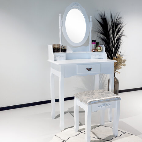 Lizzely Garden & Living Tapis rond pashmina 100cm blanc noir