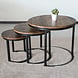 Lizzely Garden & Living Table basse en 3 parties en bois de manguier Jaell style industriel Lizzely Garden & Living Table basse en 3 parties en bois de manguier Jaell style industriel